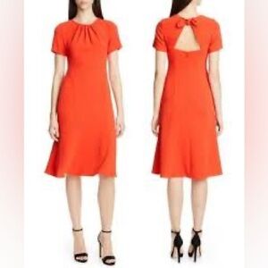 Diane Von Furstenberg Vibrant Orange Midi‎ Dress